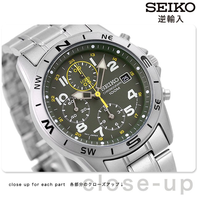 SEIKO 逆輸入 海外モデル 高速クロノグラフ SND377P1 (SND377P) メンズ