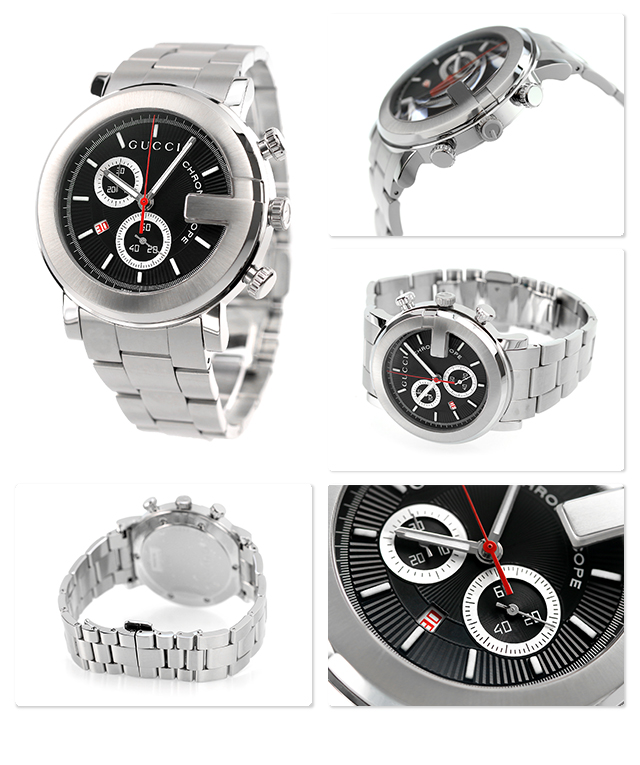 グッチ Gクロノ YA101309 101M ブラックメンズ GUCCI GUCCI グッチ 時計 G-クロノ メンズ ブラック YA101309 腕時計