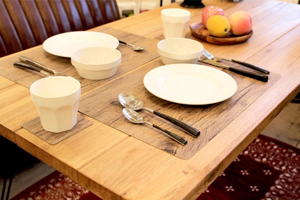 送料320円 おしゃれ ランチョンマット パセリ 無地 綿100 イエロー