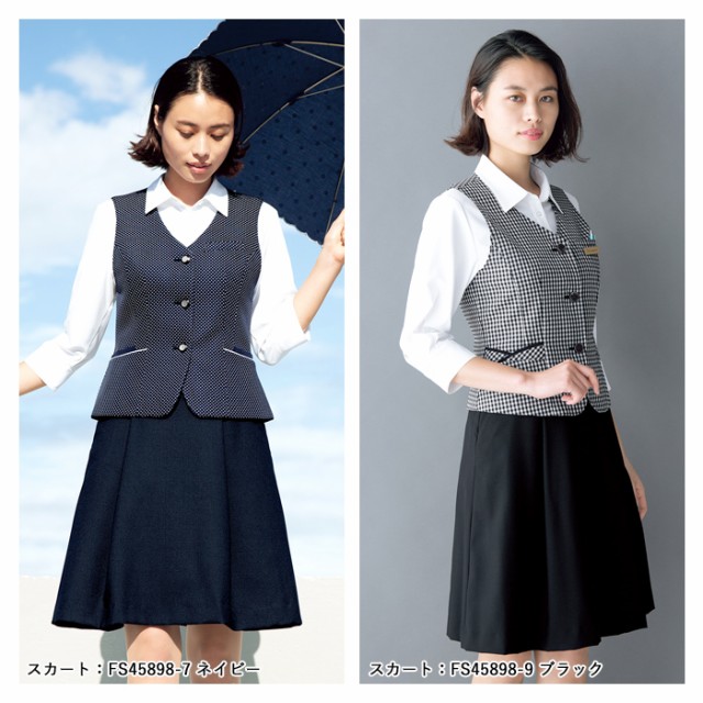 事務服 スカート レディース 制服 nuovo 秋冬 春 FOLK 脇ゴム ソフト