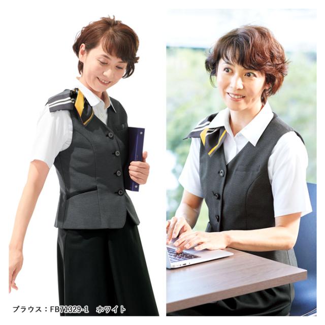 事務服 ブラウス レディース 半袖 制服 nuovo 春夏 秋 FOLK