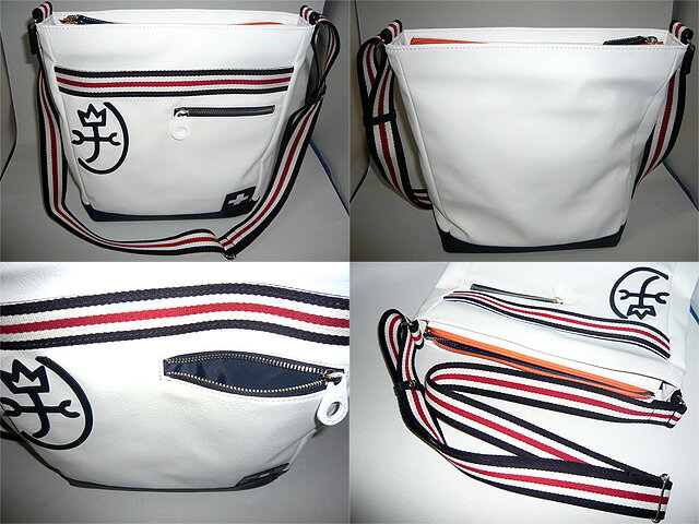 カステルバジャック CASTELBAJAC パンセ ショルダーバッグ ipad 収納）クロ 白 カステルバジャック CASTELBAJAC パンセ ショルダーバッグ ipad 収納