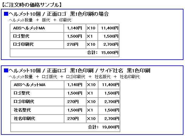ヘルメット　印刷用型代
