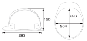 【住ベ】ABS素材ヘルメット SAII (ライナー無)【安全用・工事用・高所作業用・防災】