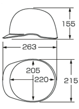 【加賀産業】ABS素材ヘルメットCD-1D(ライナー入)【安全用・工事用・高所作業用・防災】