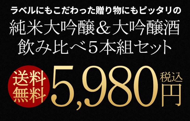 大吟醸 飲み比べ720ml 5本組セット
