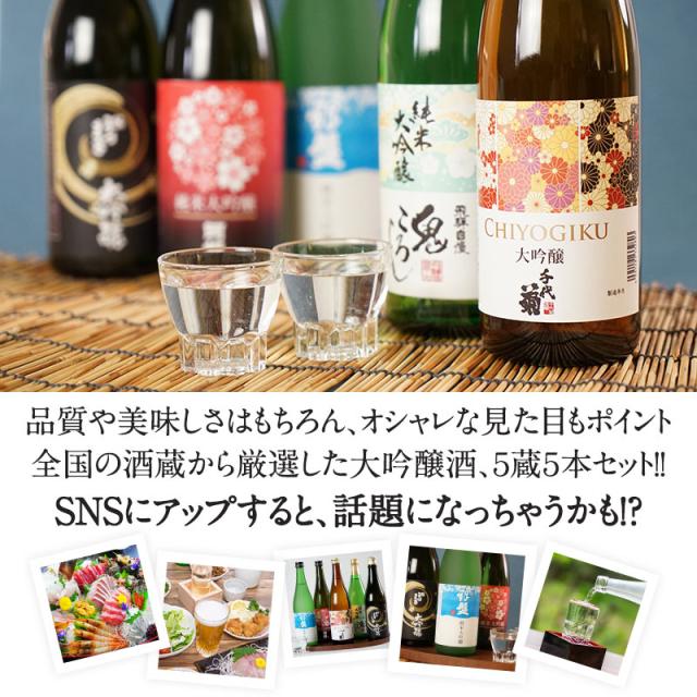 大吟醸 飲み比べ720ml 5本組セット