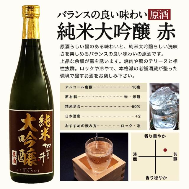 酒処新潟　加賀の井酒造［ギフトボックス入り］純米大吟醸飲み比べ720ml 2本セット