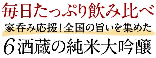 厳選6酒蔵の純米大吟醸酒 飲み比べ720ml 6本組セット