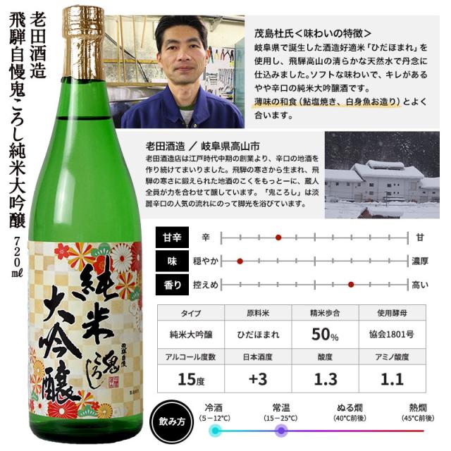 厳選6酒蔵の純米大吟醸酒 飲み比べ720ml 6本組セット