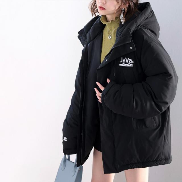 冬新作 クラシカルエルフ レディース 体型カバー《javaコラボ》 アウター ジャケット メンズ コート フェイクダウン ショート フード 異素材パネル 中綿 ブルゾン ミドル丈  ユニセックス ジップアップ スナップ 大きいサイズ  cm0780011