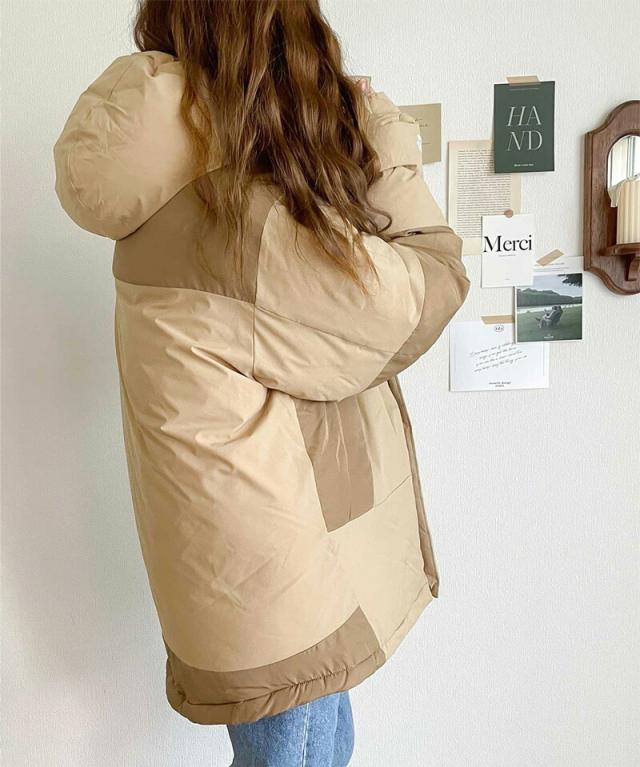 冬新作 クラシカルエルフ レディース 体型カバー《javaコラボ》 アウター ジャケット メンズ コート フェイクダウン ショート フード 異素材パネル 中綿 ブルゾン ミドル丈  ユニセックス ジップアップ スナップ 大きいサイズ  cm0780011