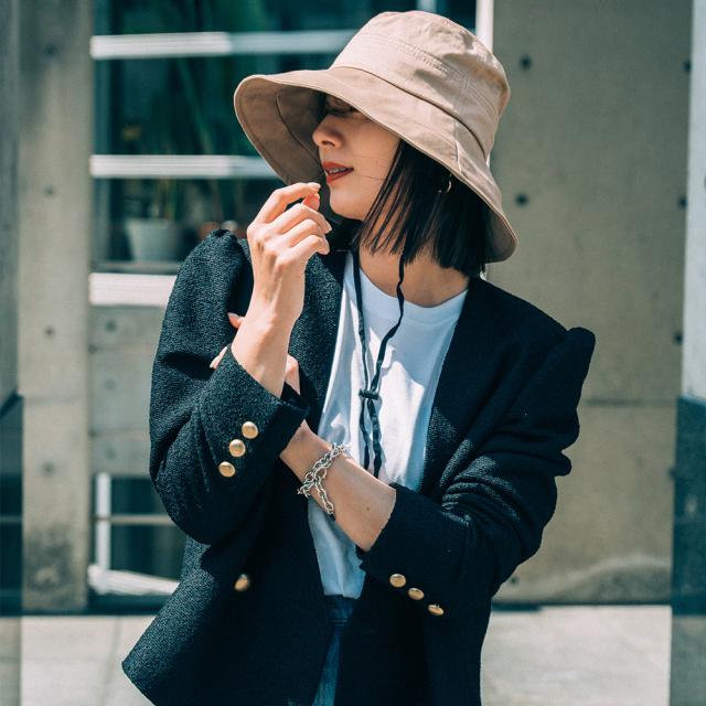 DEVICE＋ シンプル オーバーフィット サファリハット