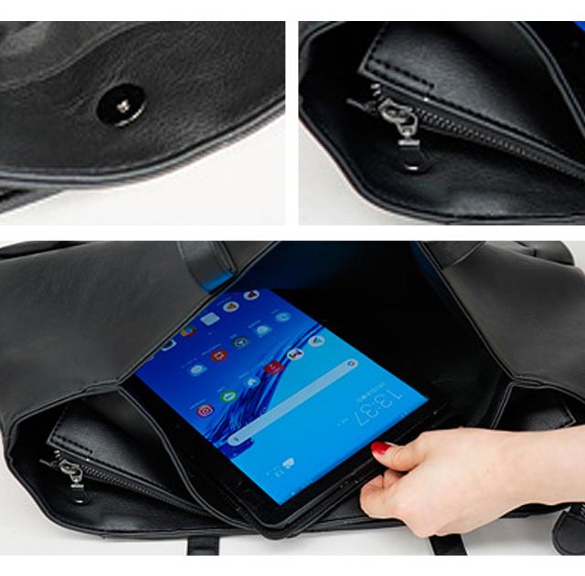 合皮両あおりトート