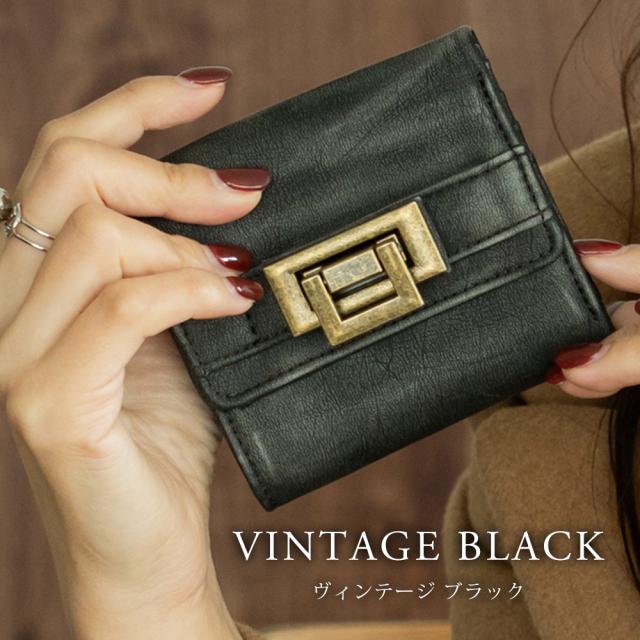 DEVICE ヴィンテージデザイン 三つ折り財布 