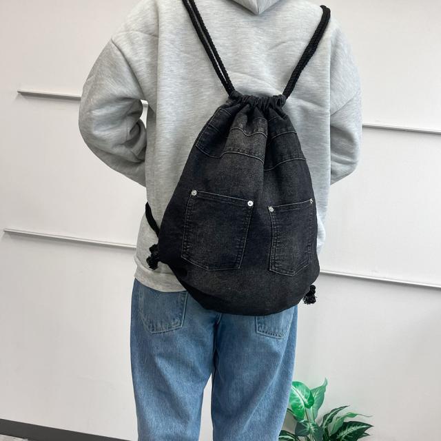 DEVICE ウォッシュ デニム ナップザック ボディバッグ