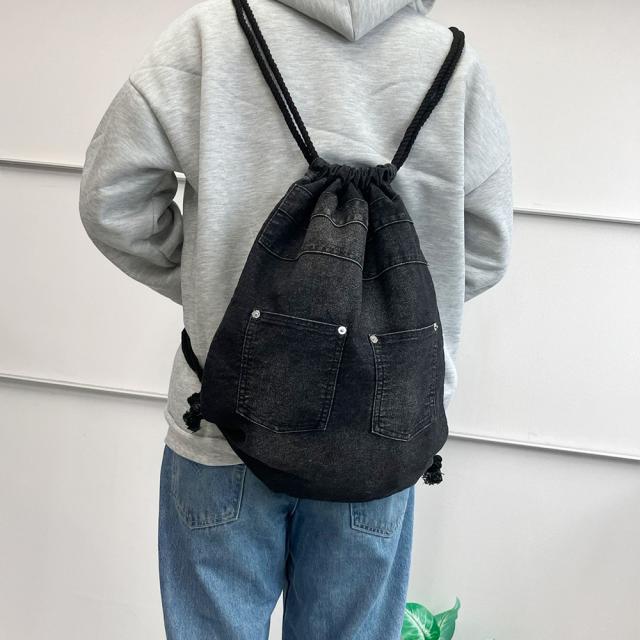 DEVICE ウォッシュ デニム ナップザック ボディバッグ