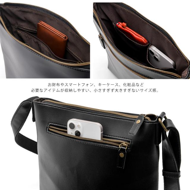 DEVICE フェイクレザー ゴールドカラー ショルダーバッグ