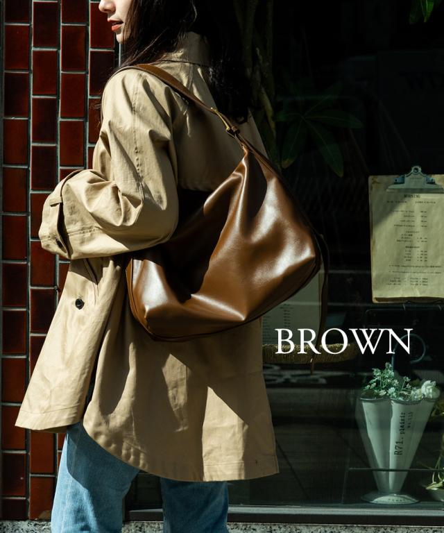 DEVICE PU ゴールドファスナー ショルダーバッグ