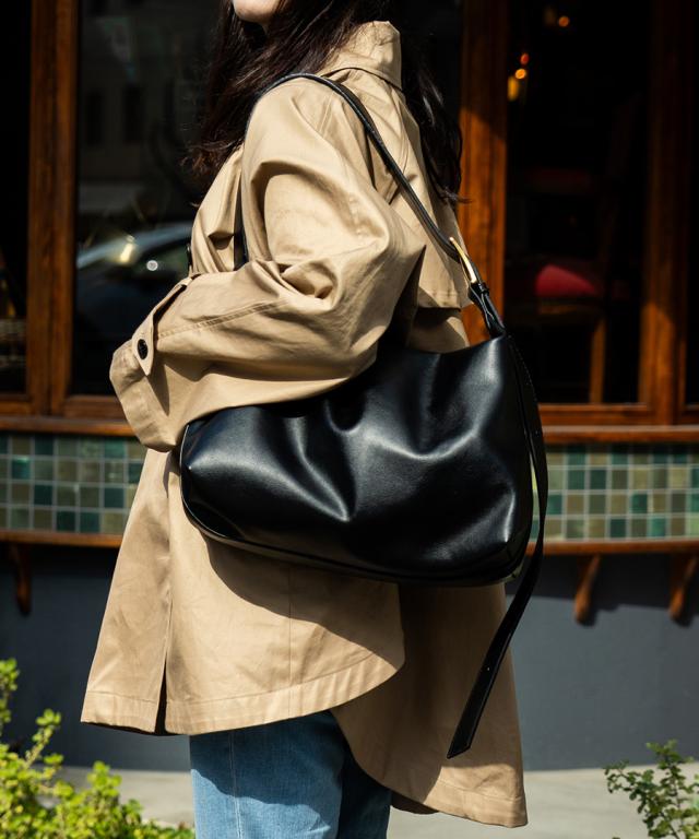 DEVICE PU ゴールドファスナー ショルダーバッグ