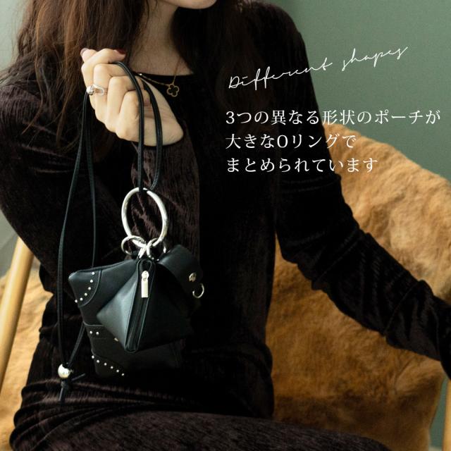 DEVICE GAL 3パーツスタッズカスタムポーチストラップ リップケース付き