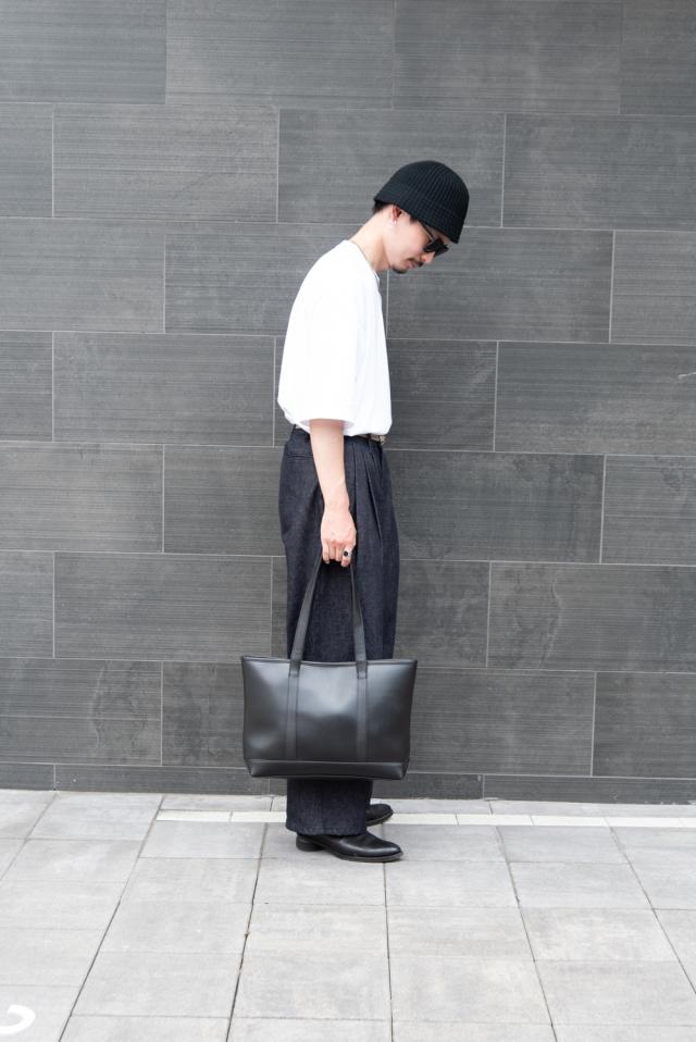 DEVICE＋ フェイクレザー シックデザイントートバッグ