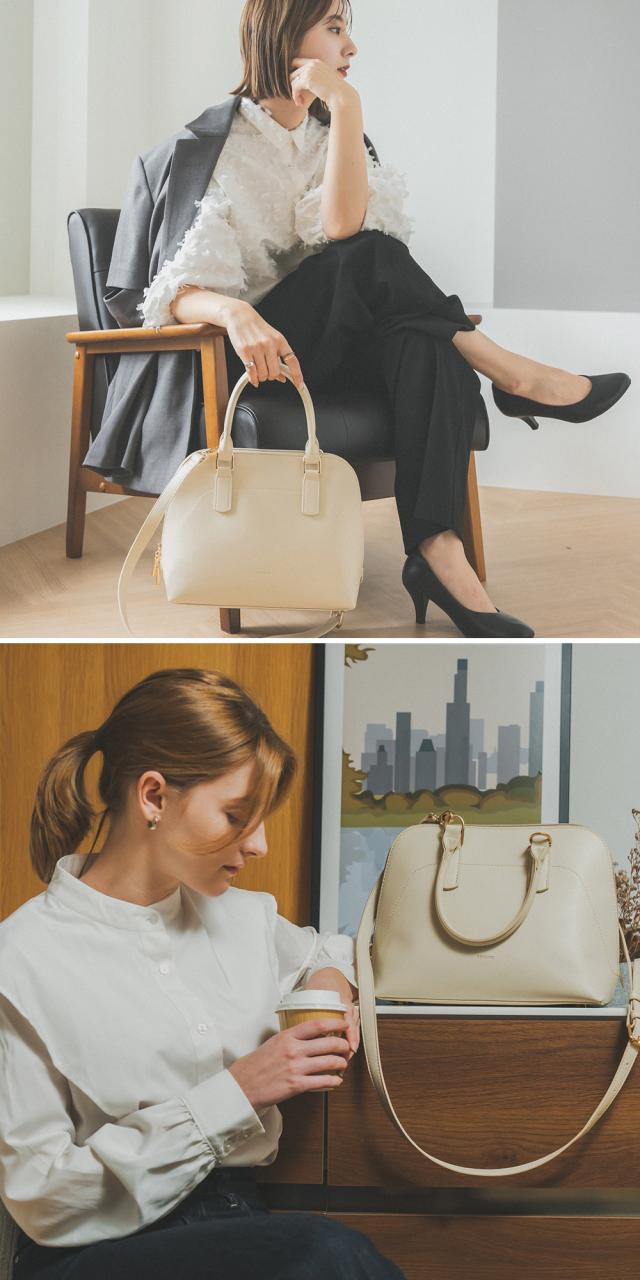 Rename ラウンドファスナー 2way ハンドバッグ