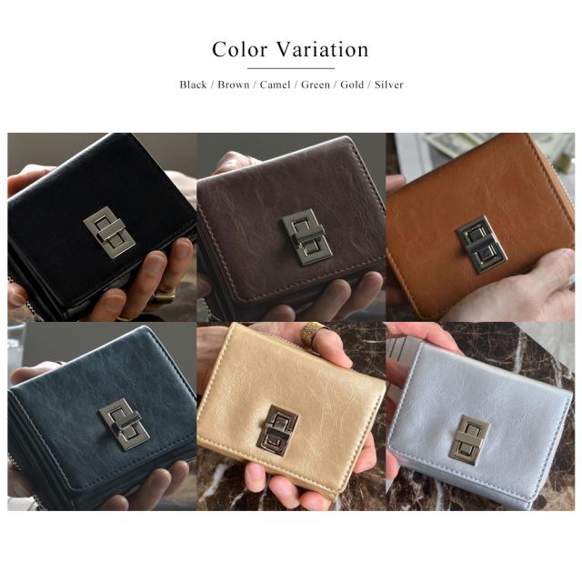 Rename 回転金具 3つ折り財布