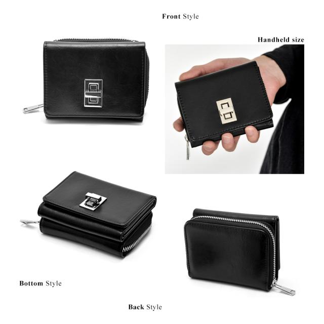 Rename 回転金具 3つ折り財布