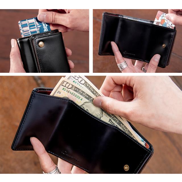 Rename 本革 3折ミニ財布