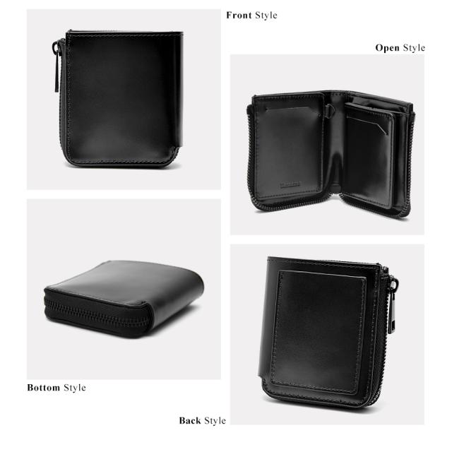 Rename グロッシーレザー モノクローム ウォレット