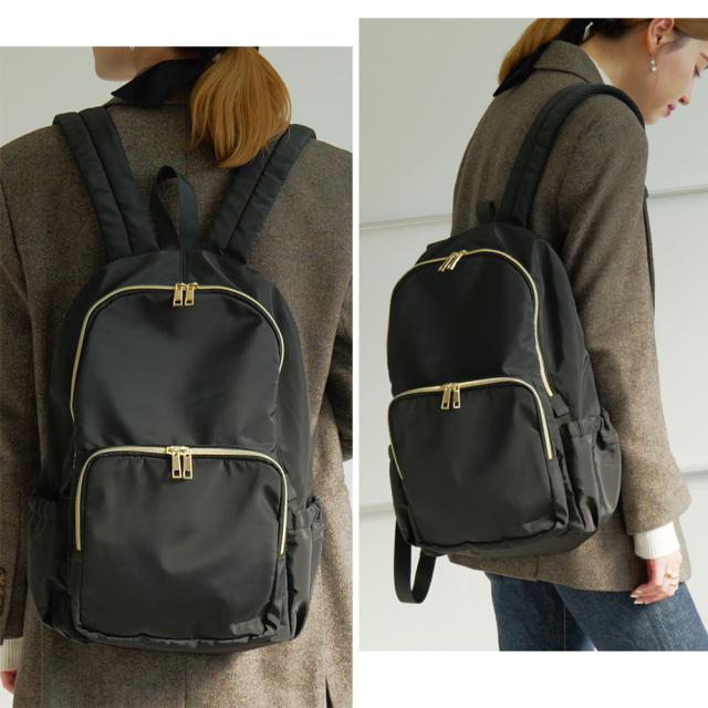 Rename ゴールドファスナーマルチポケット デイバッグ 