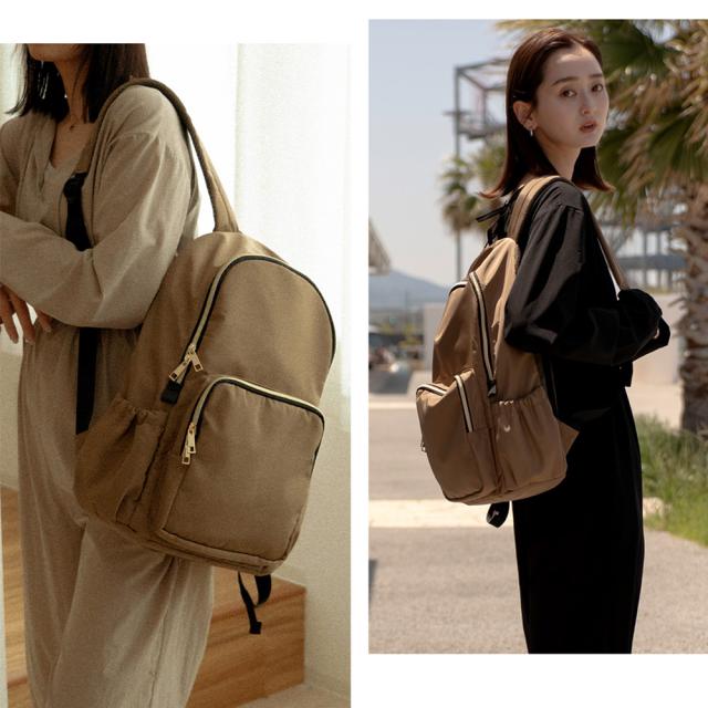 Rename ゴールドファスナーマルチポケット デイバッグ 