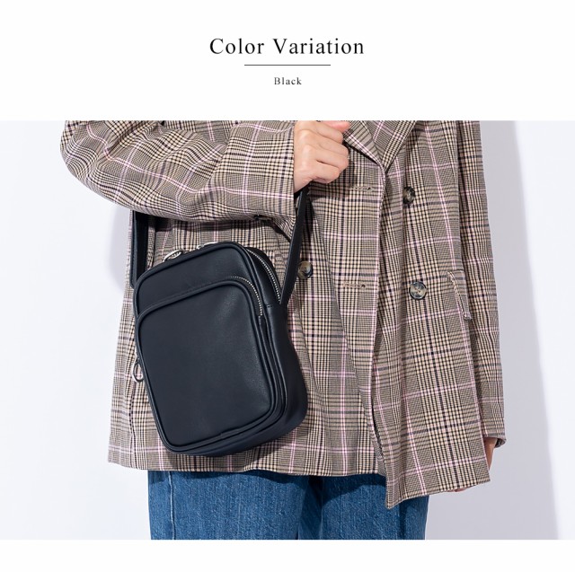 Rename レザータッチ スクエア ショルダーバッグ   