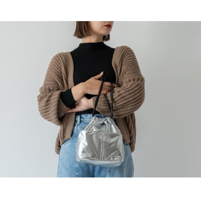 Rename 3way シャイニー巾着 トート ショルダーバッグ