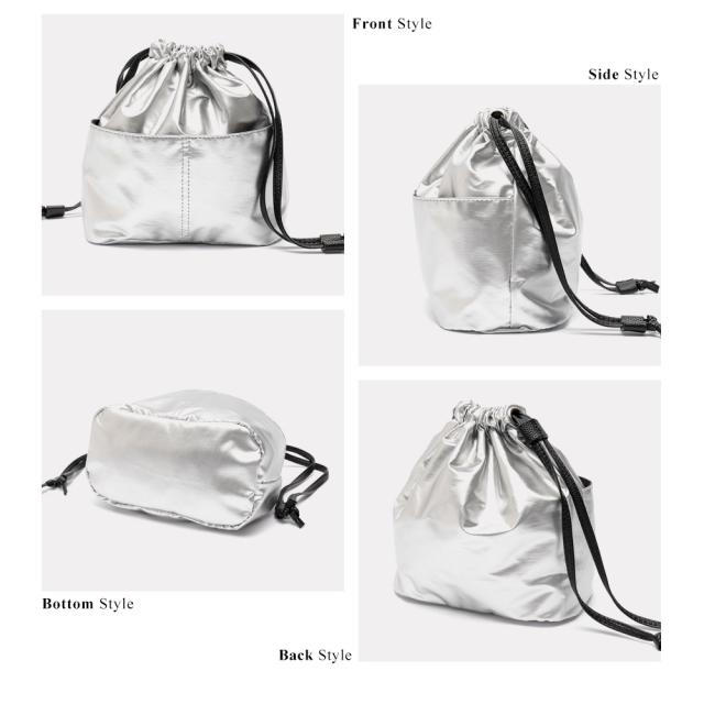 Rename 3way シャイニー巾着 トート ショルダーバッグ