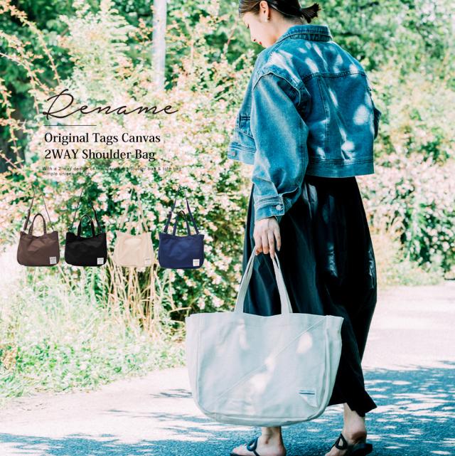 Rename  オリジナルタグ キャンバス 2WAYショルダーバッグ