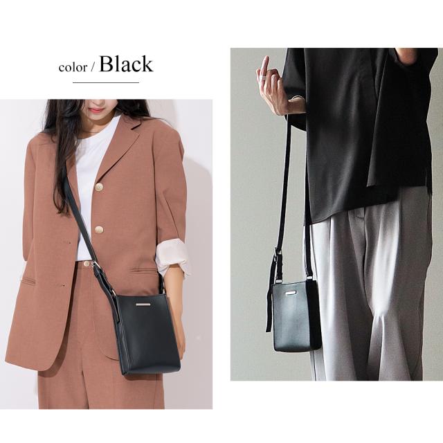 Rename 本革 スクエア ショルダーバッグ 