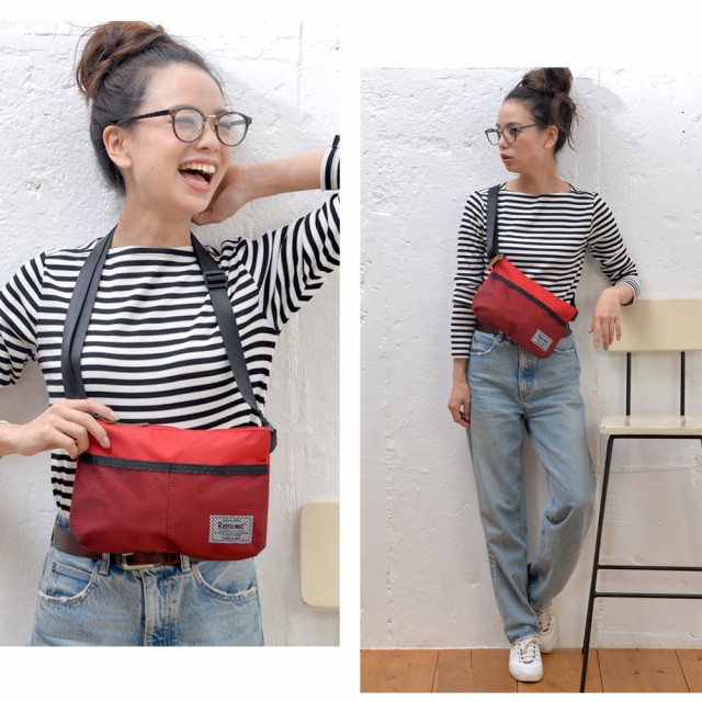 Rename メッシュポケットナイロンサコッシュ