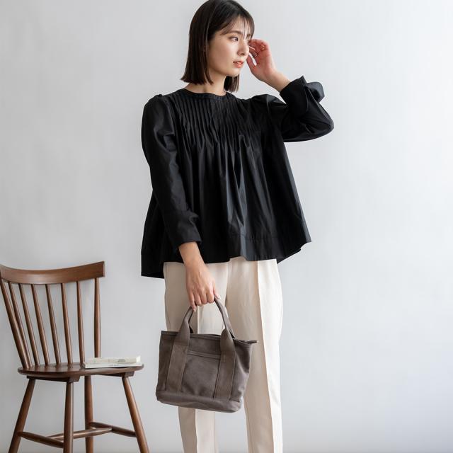 Rename ファスナー付 仕切り ミニ トートバッグ