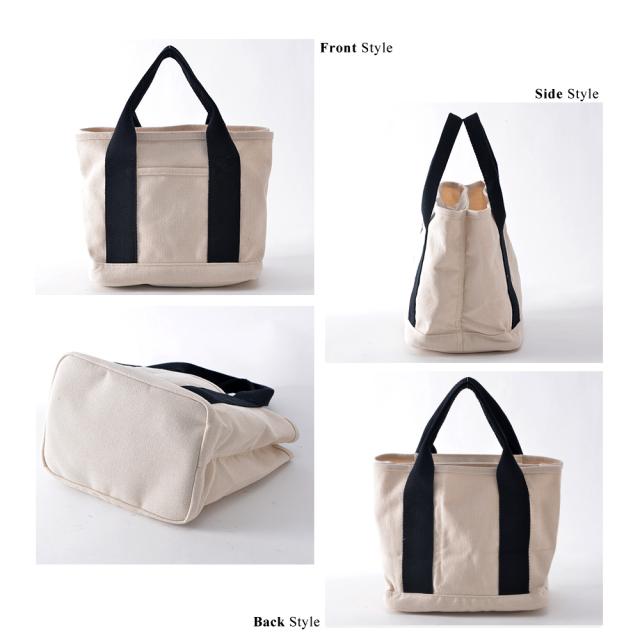 Rename ファスナー付 仕切り ミニ トートバッグ