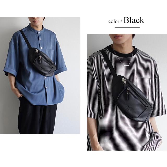 Rename フェイクレザー 刺繍デザイン ウエストバッグ/ボディバッグ