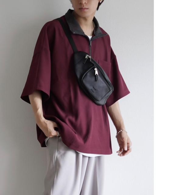 Rename フェイクレザー 刺繍デザイン ウエストバッグ/ボディバッグ