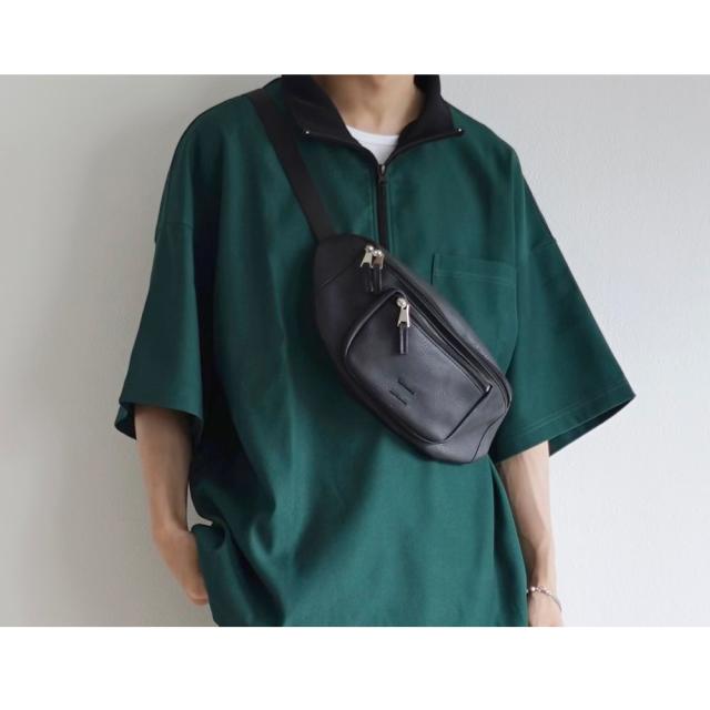 Rename フェイクレザー 刺繍デザイン ウエストバッグ/ボディバッグ