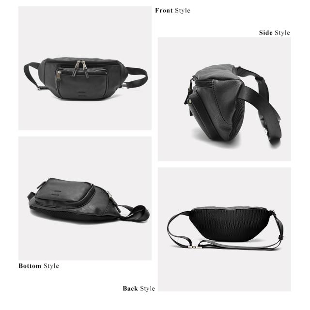 Rename フェイクレザー 刺繍デザイン ウエストバッグ/ボディバッグ