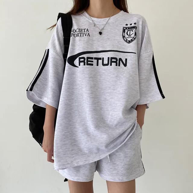 ユニフォームTシャツ トップス&ショートパンツ 2点セット ルームウェア セットアップ ワンマイルウェア