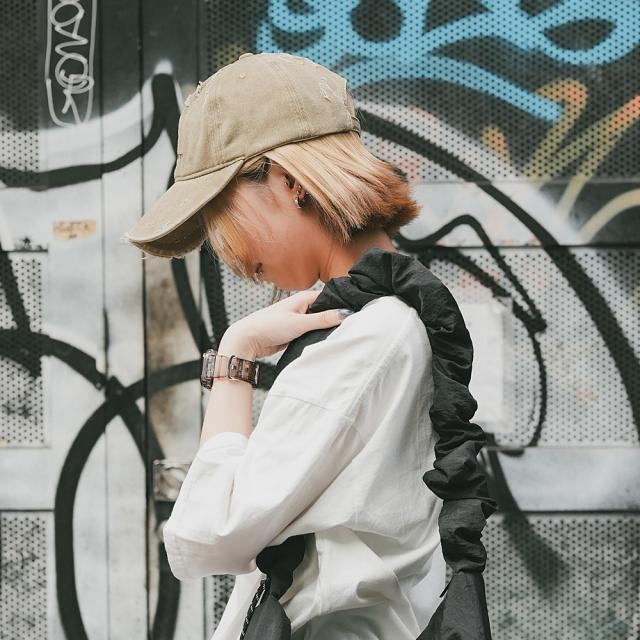 ダメージ 刺繍 ロゴ ベースボール キャップ