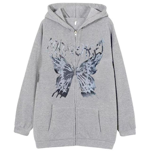 サイエンス バタフライ プリント パーカー 