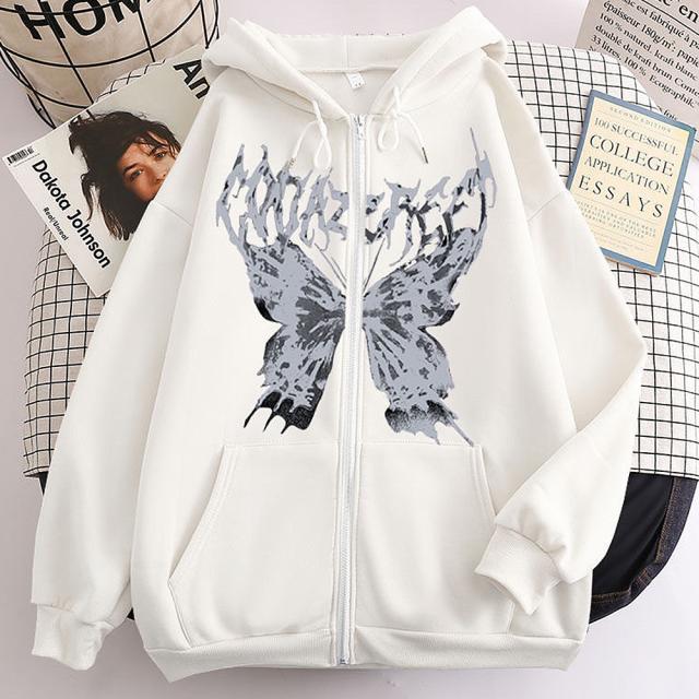 サイエンス バタフライ プリント パーカー 