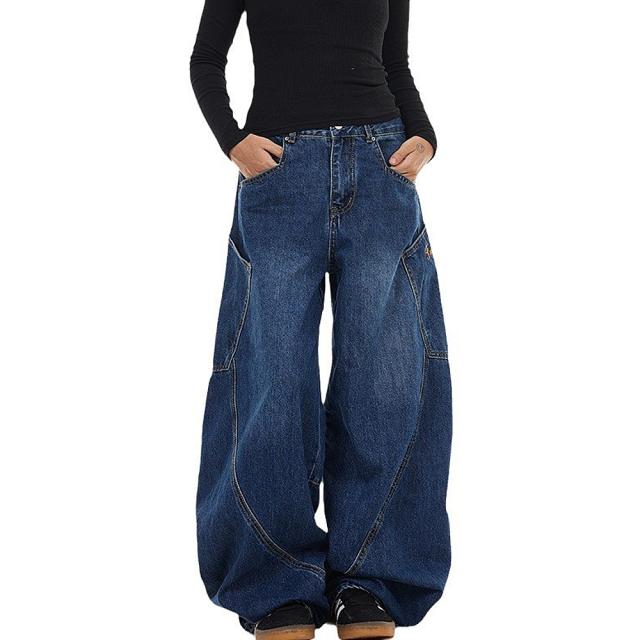 バギー デニム スーパー ワイド パンツ